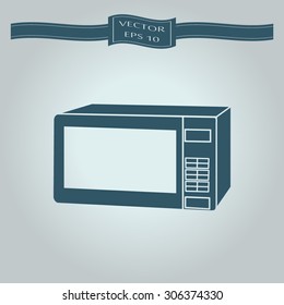 microwave icon. kitchen equipment