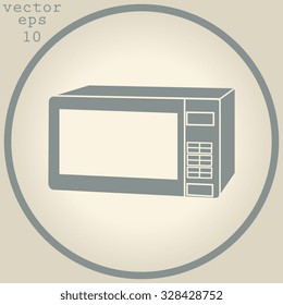  microwave icon. kitchen equipment