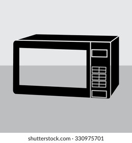 microwave icon. kitchen equipment