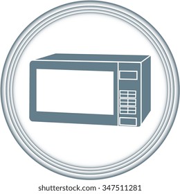 microwave icon. kitchen equipment 