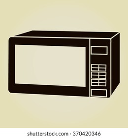 microwave icon. kitchen equipment 