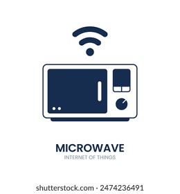 Mikrowellen-Symbol. Mikrowelle, Küche, Ausrüstung, Gerät, Backofen, elektrisch, zu Hause, Technologie, Kochen, Haushalt, Lebensmittel, Design, Temperatur, Gerät, Kochen. Vektorgrafik-Icon-Illustration