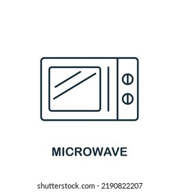Microwave icon. Line simple icon for templates, web design and infographics