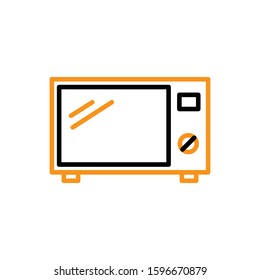 Microwave icon. Line and two colour design template