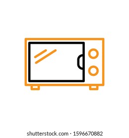 Microwave icon. Line and two colour design template