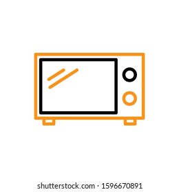 Microwave icon. Line and two colour design template