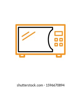 Microwave icon. Line and two colour design template