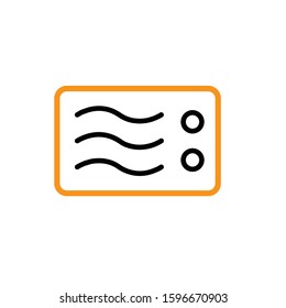 Microwave icon. Line and two colour design template