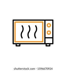 Microwave icon. Line and two colour design template