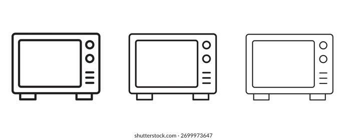 Ícone de micro-ondas sinal de estilo linear para conceito móvel e web design.