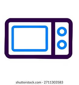 Icono de microondas. Una Ilustración vectorial lineal de microondas aislado sobre fondo blanco.