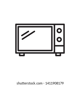 microwave icon, logo design template