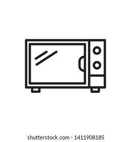 microwave icon, logo design template