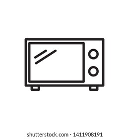 microwave icon, logo design template