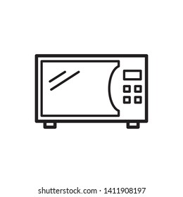 microwave icon, logo design template