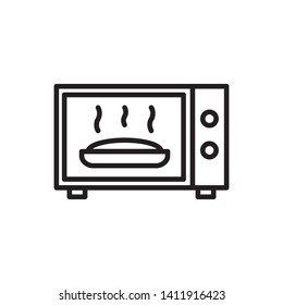 microwave icon, logo design template