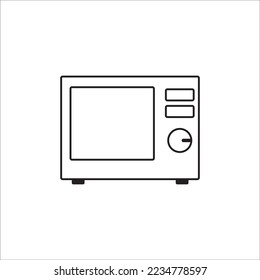 microwave icon logo vector design