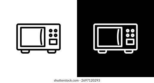Ícone de micro-ondas Logo. Ilustração de vetor. Ilustração de EPS.