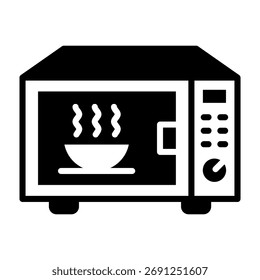 Icono de microondas Ilustración vectorial de estilo mixto