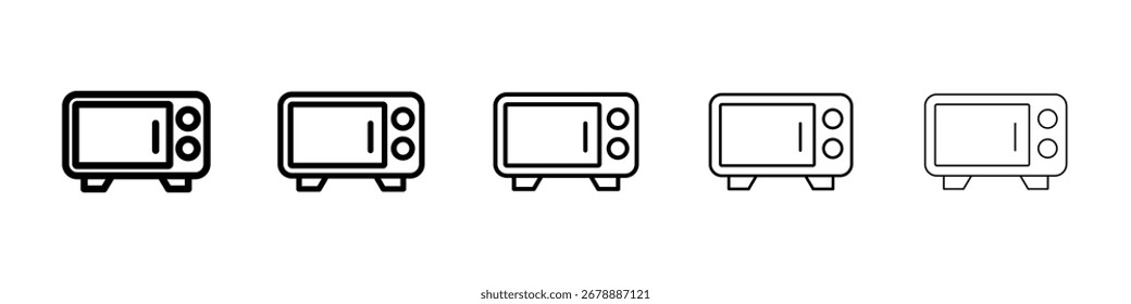 Ícone de micro-ondas para conceito móvel e web design.