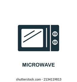 Microwave icon. Monochrome simple icon for templates, web design and infographics