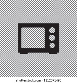 Microwave icon on white background. Kitchen equipment. Vector illustration.