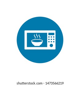 Microwave icon on white background. Kitchen equipment. Vector illustration.