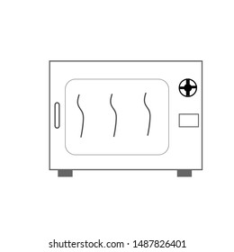 Microwave icon on white background.