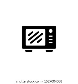 Microwave icon on white background, Kitchen equipment icon, Vector illustration