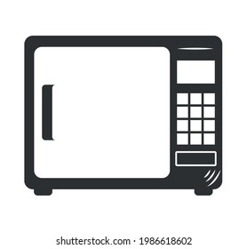 Icono de microondas sobre fondo blanco