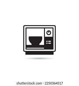 microwave icon on white background