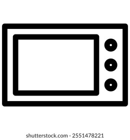 microwave icon with outline style