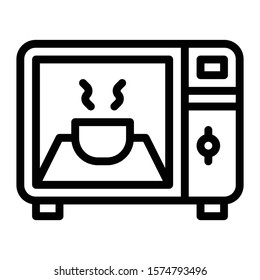 microwave icon outline vector design