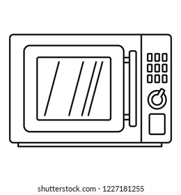 Microwave icon. Outline microwave vector icon for web design isolated on white background