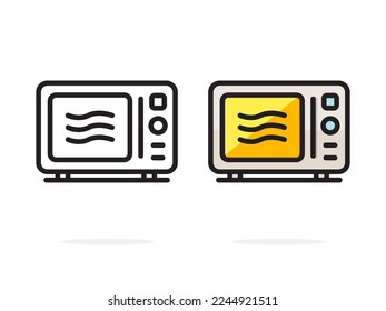 microwave icon  microwave oven logo for app web logo banner button icon - Vector
