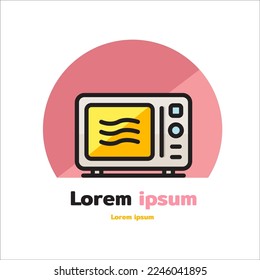 microwave icon  microwave oven logo for app web logo banner button icon - Vector