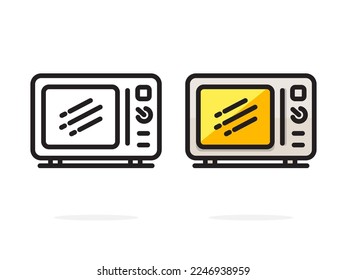 Cute Microwave Icon, Stock vector