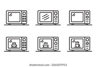 microwave icon  microwave oven logo for app web logo banner button icon - Vector