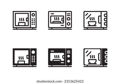 microwave icon microwave oven logo for app web logo banner button icon - Vector