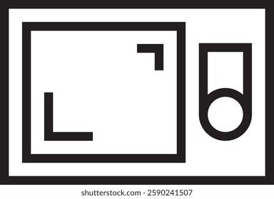 Microwave Icon. Oven icon vector graphic