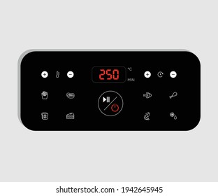 Microwave icon, portable pad control panel , microwave oven membrane keypad icon design