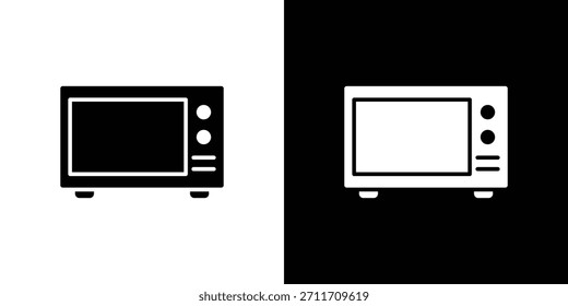 ícone Micro-ondas Definir coleção. Silhueta vetorial.