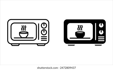 Microwave icon set. Microwave icon vector illustration on white background.