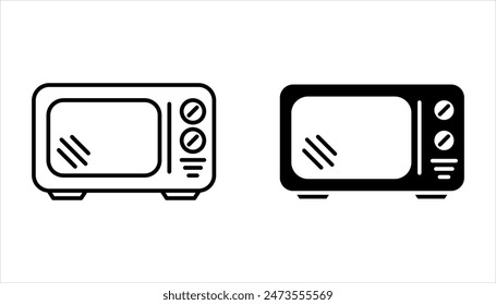 Microwave icon set. Microwave vector illustration isolated on white background.
