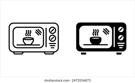 Mikrowellen-Icon-Set. Mikrowellen-Icon-Vektorillustration auf weißem Hintergrund.