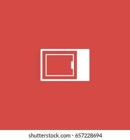 microwave icon. sign design. red background
