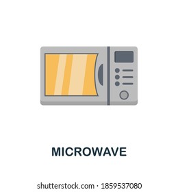 Mikrowellensymbol. Einfaches Element aus der Kollektion von Küchengeräten. Kreatives Mikrowellensymbol für Webdesign, Vorlagen, Infografiken und mehr