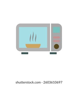 microwave icon, simple flat style, illustration, logo sign symbol pictogram template, for ui or ux isolated on white for mobile app, editable