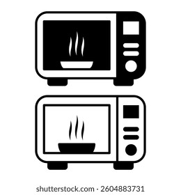 microwave icon, simple flat style, illustration, logo sign symbol pictogram template, for ui or ux isolated on white for mobile app, editable