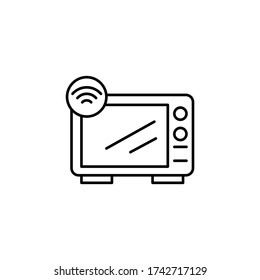 Mikrowellensymbol Einfache Linien, Umrisselemente für intelligentes Zuhause für i und ux, Websites oder mobile Anwendungen